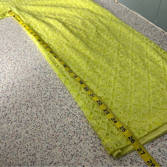 Anthropologie Ollari Lacy Wide Leg Tassel Pants Trousers Lime Green Women’s S - Picture 11 of 12